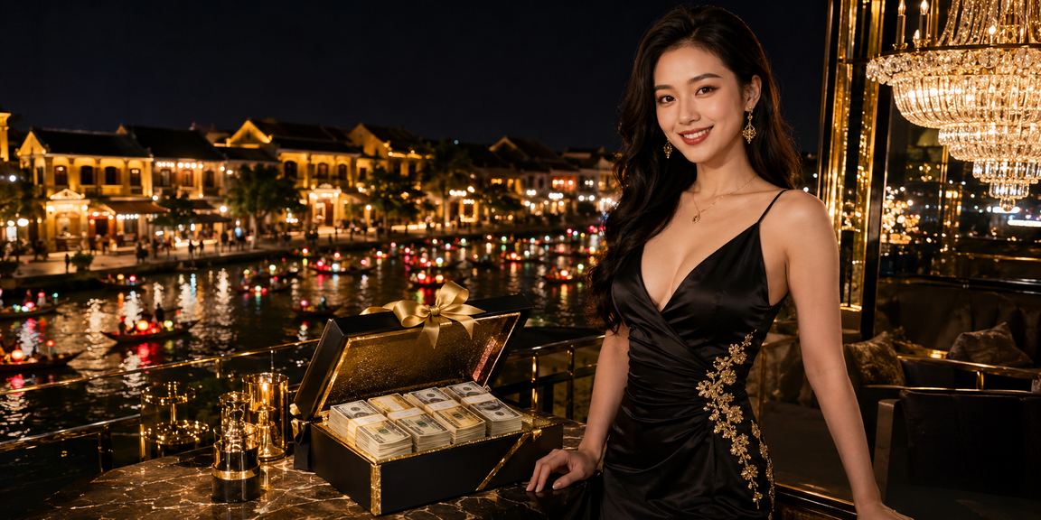 Người chơi High Roller xem thông tin cá cược tại Hội An buổi tối